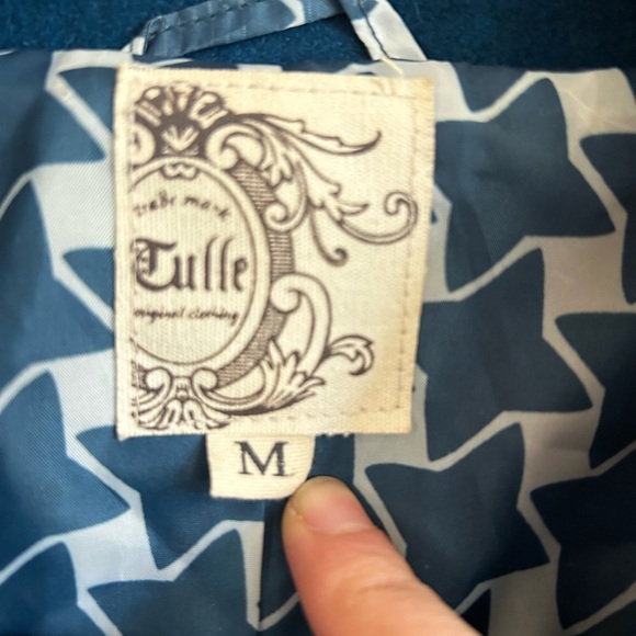 *Stunning* Peacock Blue Toggle Women's Jacket from Anthropologie - Picture 2 of 5